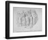 Fragment of Roman Sculpture Found in Hart Street, Crutched Friars, City of London, 1847-Charles Baily-Framed Giclee Print