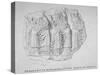 Fragment of Roman Sculpture Found in Hart Street, Crutched Friars, City of London, 1847-Charles Baily-Stretched Canvas