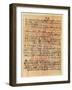 Fragment of the Ebers Papyrus, New Kingdom, c.1550 BC-Egyptian 18th Dynasty-Framed Giclee Print