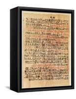 Fragment of the Ebers Papyrus, New Kingdom, c.1550 BC-Egyptian 18th Dynasty-Framed Stretched Canvas