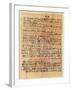 Fragment of the Ebers Papyrus, New Kingdom, c.1550 BC-Egyptian 18th Dynasty-Framed Giclee Print