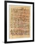 Fragment of the Ebers Papyrus, New Kingdom, c.1550 BC-Egyptian 18th Dynasty-Framed Giclee Print