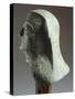 Fragment of the Face of a Large Bronze Statue, Side View-null-Stretched Canvas
