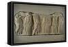 Fragment of the Frieze of the Panatheneans: The Ergastine-null-Framed Stretched Canvas