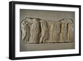 Fragment of the Frieze of the Panatheneans: The Ergastine-null-Framed Giclee Print