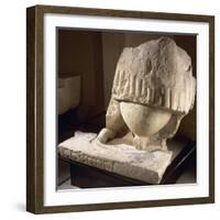 Fragment of the Great Statue of the Mother Goddess, from the Tarxien Temples-null-Framed Giclee Print