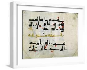 Fragment of the Koran, 9th Century, Abbasid Caliphate (750-1258), (Parchment)-null-Framed Giclee Print