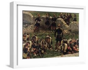 Fragment of the Panorama of the Battle of Rezonville, 1883-Jean-Baptiste Edouard Detaille-Framed Giclee Print