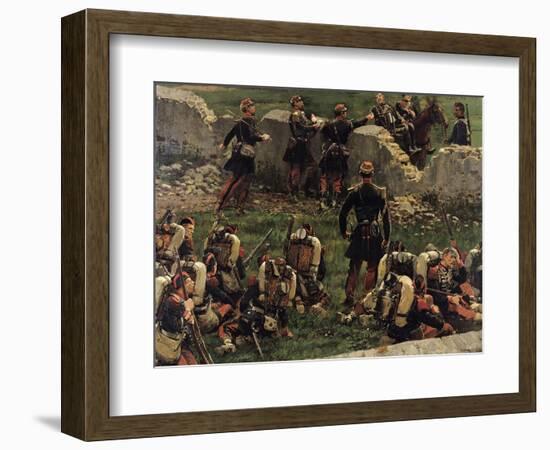 Fragment of the Panorama of the Battle of Rezonville, 1883-Jean-Baptiste Edouard Detaille-Framed Giclee Print