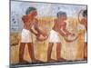 Fragment of Wall Painting Depicting Harvesting Scene, from the Tomb of Unsu at West Thebes, Detail-null-Mounted Giclee Print