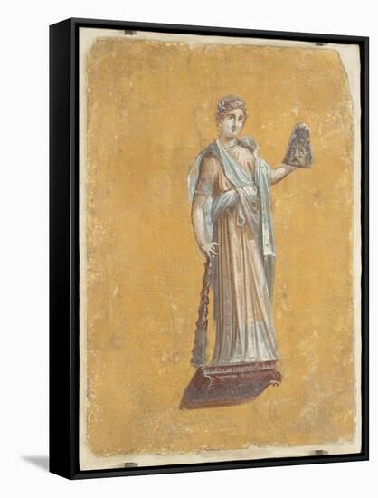 Fragment of Wall Painting: Melpomene, Muse of Tragedy-null-Framed Stretched Canvas