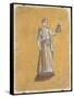 Fragment of Wall Painting: Melpomene, Muse of Tragedy-null-Framed Stretched Canvas