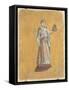 Fragment of Wall Painting: Melpomene, Muse of Tragedy-null-Framed Stretched Canvas