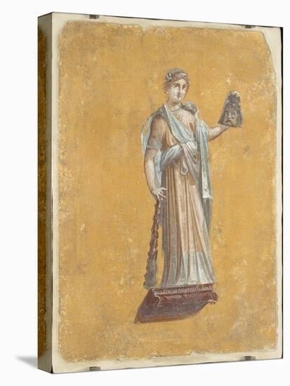 Fragment of Wall Painting: Melpomene, Muse of Tragedy-null-Stretched Canvas