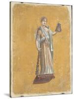 Fragment of Wall Painting: Melpomene, Muse of Tragedy-null-Stretched Canvas