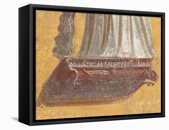 Fragment of Wall Painting: Melpomene, Muse of Tragedy-null-Framed Stretched Canvas