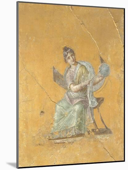 Fragment of Wall Painting: Urania, Muse of Astronomy-null-Mounted Giclee Print