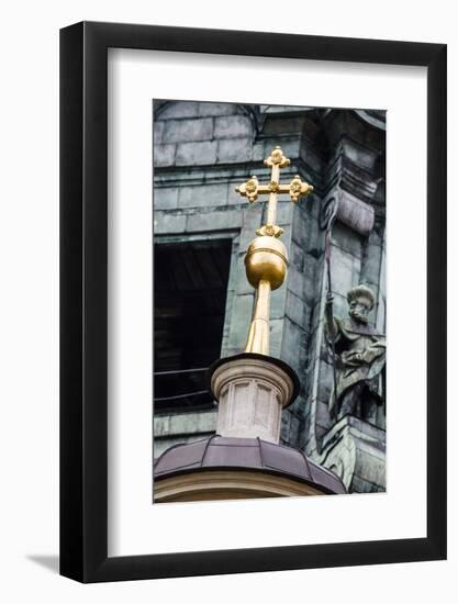 Fragment of Wawel Cathedral. Royal Archcathedral Basilica of Saints Stanislaus and Wenceslaus on Th-Curioso Travel Photography-Framed Photographic Print