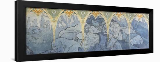 Fragments de frise du Pavillon de la Bosnie -Herzégovine à l'Exposition Universelle de 1900 à-Alphonse Mucha-Framed Premium Giclee Print