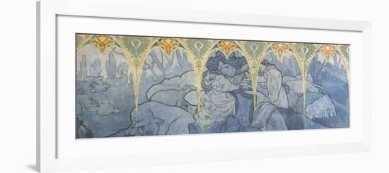 Fragments de frise du Pavillon de la Bosnie -Herzégovine à l'Exposition Universelle de 1900 à-Alphonse Mucha-Framed Giclee Print