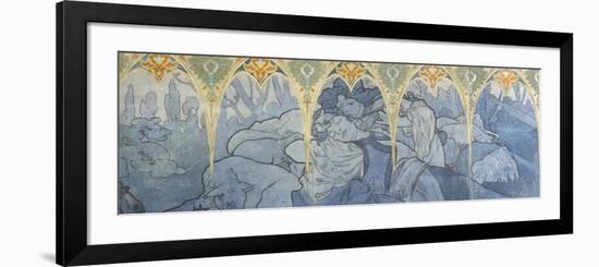 Fragments de frise du Pavillon de la Bosnie -Herzégovine à l'Exposition Universelle de 1900 à-Alphonse Mucha-Framed Giclee Print