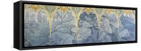 Fragments de frise du Pavillon de la Bosnie -Herzégovine à l'Exposition Universelle de 1900 à-Alphonse Mucha-Framed Stretched Canvas