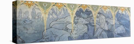 Fragments de frise du Pavillon de la Bosnie -Herzégovine à l'Exposition Universelle de 1900 à-Alphonse Mucha-Stretched Canvas