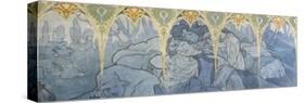 Fragments de frise du Pavillon de la Bosnie -Herzégovine à l'Exposition Universelle de 1900 à-Alphonse Mucha-Stretched Canvas
