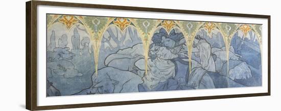 Fragments de frise du Pavillon de la Bosnie -Herzégovine à l'Exposition Universelle de 1900 à-Alphonse Mucha-Framed Premium Giclee Print