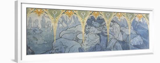 Fragments de frise du Pavillon de la Bosnie -Herzégovine à l'Exposition Universelle de 1900 à-Alphonse Mucha-Framed Premium Giclee Print