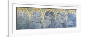 Fragments de frise du Pavillon de la Bosnie -Herzégovine à l'Exposition Universelle de 1900 à-Alphonse Mucha-Framed Giclee Print