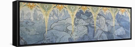 Fragments de frise du Pavillon de la Bosnie -Herzégovine à l'Exposition Universelle de 1900 à-Alphonse Mucha-Framed Stretched Canvas