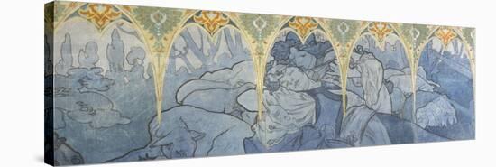 Fragments de frise du Pavillon de la Bosnie -Herzégovine à l'Exposition Universelle de 1900 à-Alphonse Mucha-Stretched Canvas