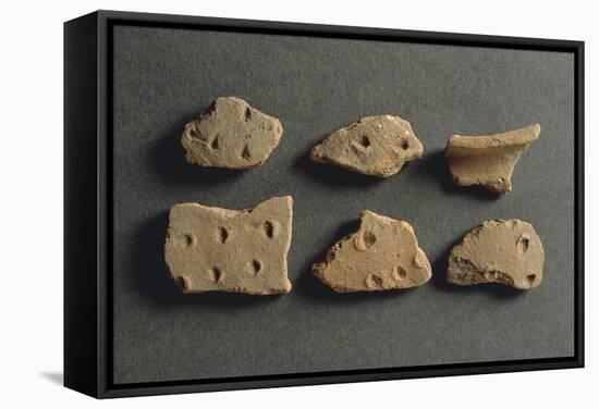 Fragments of Pottery, from Monte Bignone, Province of Imperia, Italy-null-Framed Stretched Canvas