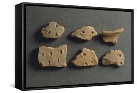 Fragments of Pottery, from Monte Bignone, Province of Imperia, Italy-null-Framed Stretched Canvas