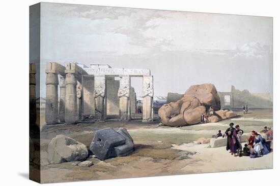 Fragments of the Great Colossi, at the Memnonium, 19th Century-David Roberts-Stretched Canvas