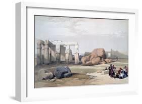 Fragments of the Great Colossi, at the Memnonium, 19th Century-David Roberts-Framed Giclee Print