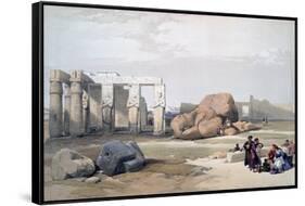 Fragments of the Great Colossi, at the Memnonium, 19th Century-David Roberts-Framed Stretched Canvas