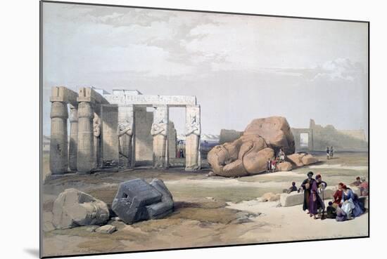 Fragments of the Great Colossi, at the Memnonium, 19th Century-David Roberts-Mounted Giclee Print