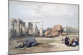 Fragments of the Great Colossi, at the Memnonium, 19th Century-David Roberts-Mounted Giclee Print