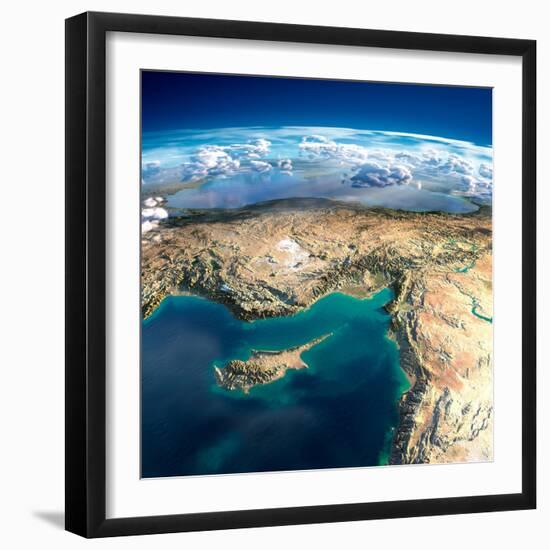 Fragments of the Planet Earth. Fragments of the Planet Earth. Cyprus, Syria and Turkey-Antartis-Framed Art Print