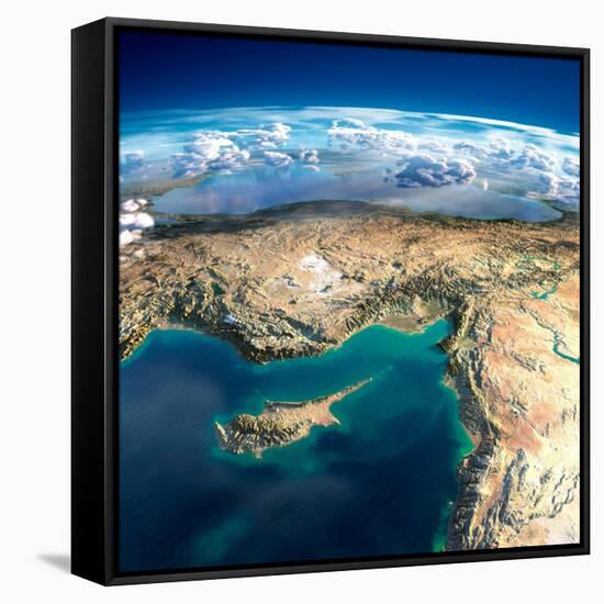 Fragments of the Planet Earth. Fragments of the Planet Earth. Cyprus, Syria and Turkey-Antartis-Framed Stretched Canvas