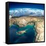 Fragments of the Planet Earth. Fragments of the Planet Earth. Cyprus, Syria and Turkey-Antartis-Framed Stretched Canvas