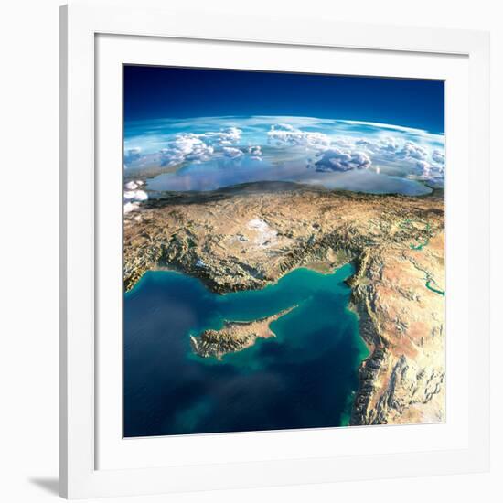 Fragments of the Planet Earth. Fragments of the Planet Earth. Cyprus, Syria and Turkey-Antartis-Framed Art Print