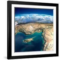 Fragments of the Planet Earth. Fragments of the Planet Earth. Cyprus, Syria and Turkey-Antartis-Framed Art Print