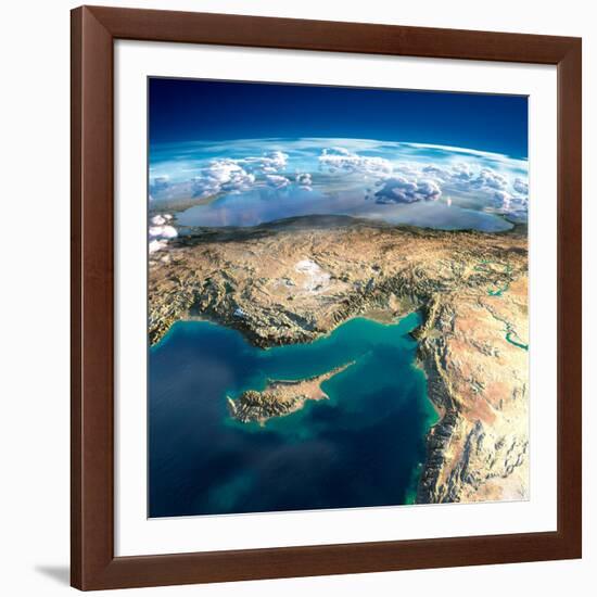 Fragments of the Planet Earth. Fragments of the Planet Earth. Cyprus, Syria and Turkey-Antartis-Framed Art Print