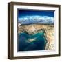 Fragments of the Planet Earth. Fragments of the Planet Earth. Cyprus, Syria and Turkey-Antartis-Framed Art Print