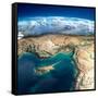 Fragments of the Planet Earth. Fragments of the Planet Earth. Cyprus, Syria and Turkey-Antartis-Framed Stretched Canvas