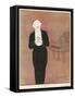 Fragson Stands in Front of His Piano-Leonetto Cappiello-Framed Stretched Canvas