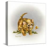 Fraidy Cat-Peggy Harris-Stretched Canvas